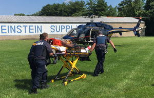 Victim was flown to Christiana Hospital on a Delaware State Police helicopter. (Photo: Delaware Free News)