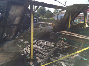 Ed's Chicken & Crabs restaurant in Dewey Beach was destroyed by fire after a car ran into it. (Photo: Delaware Free News)