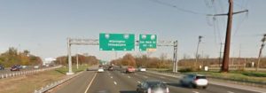 Northbound I-95 at split near New Castle (Photo: Google maps)