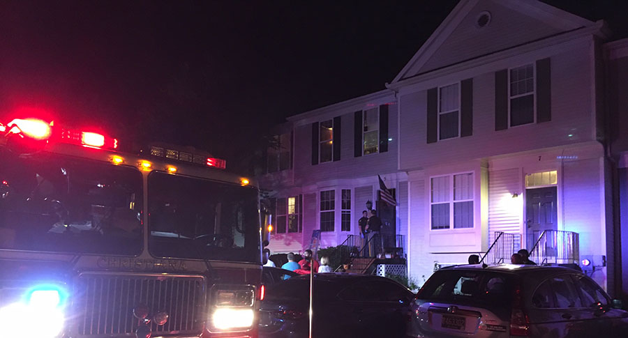 Scene of structural collapse on Denny Circle in Brookfield Townhouse community in Bear (Photo: Delaware Free News)