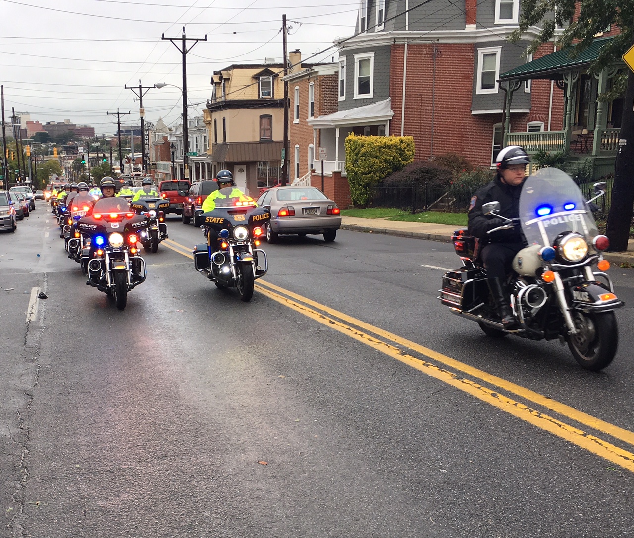 A funeral service for  Lt. Christopher Leach was held today at St. Elizabeth’s Catholic Church in Wilmington. (Photo: Delaware Free News)