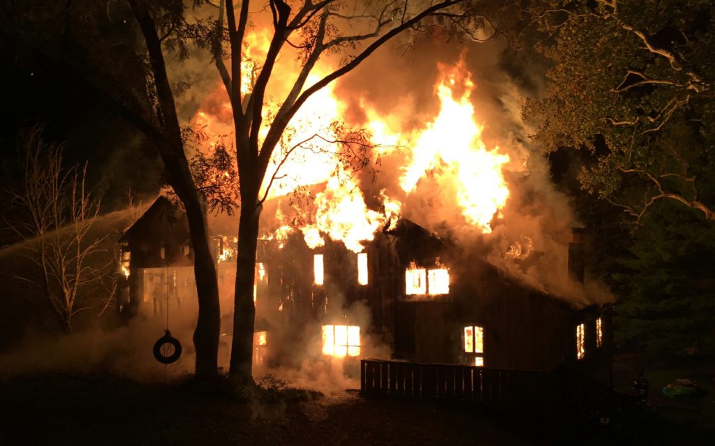 Fire destroyed home in the 900 block of Crossan Road in Hockessin. (Photo: Delaware Free News)