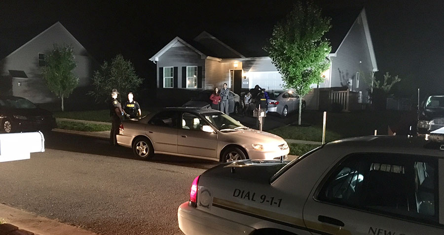 Police investigate shooting in 100 block of Jillians Way. (Photo: Delaware Free News)