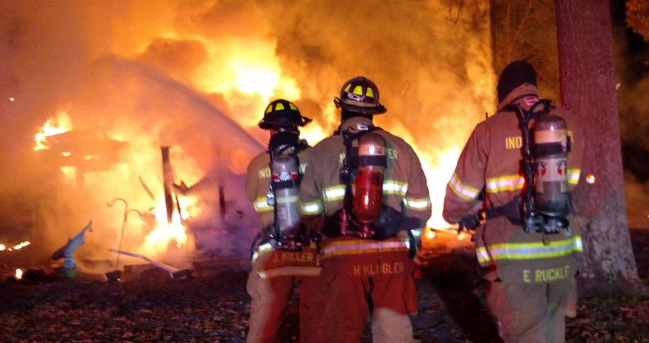 Fire destroyed house trailer in Long Neck. (Photo: Indian River Volunteer Fire Company)