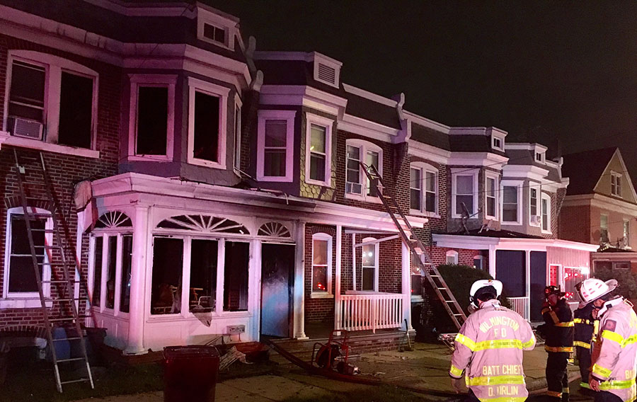 Woman jumped from burning home at 125 W. 30th St. in Wilmington. (Photo: Delaware Free News)