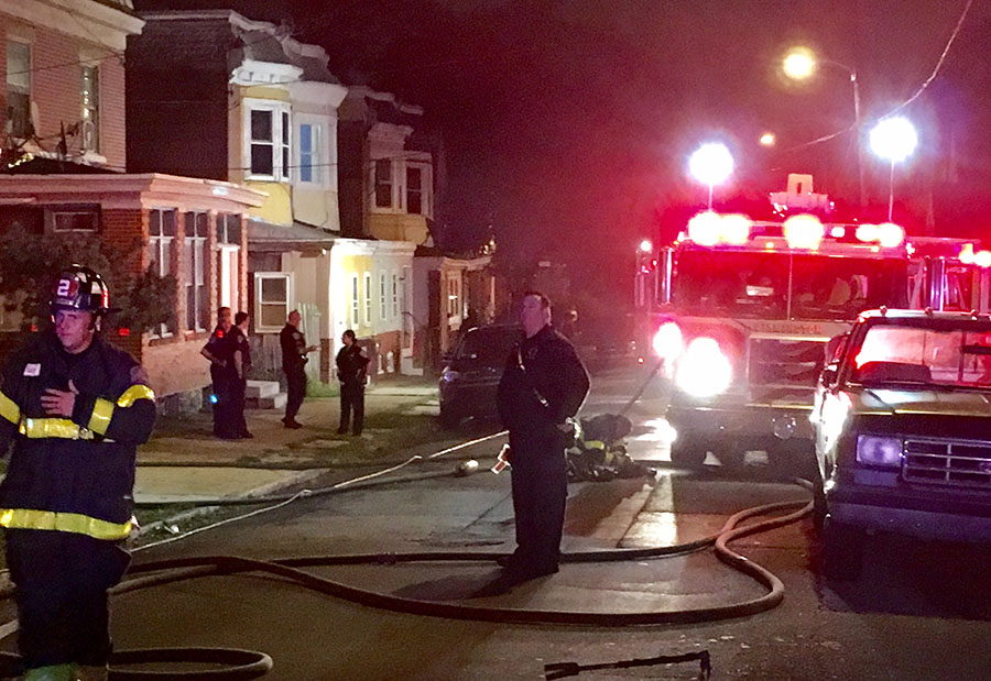 Woman jumped from burning home at 125 W. 30th St. in Wilmington. (Photo: Delaware Free News)