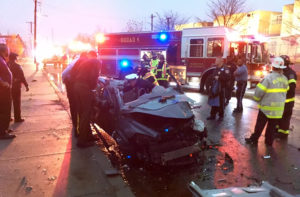 Crash scene on 12th Street near Young Correctional Institution in Wilmington (Photo: Delaware Free News)