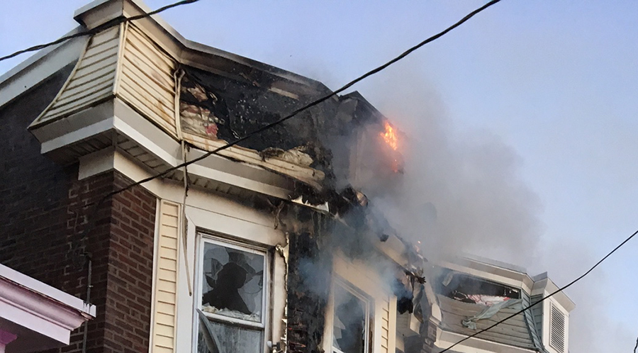 Flames damaged second floor and attic at 307 W. 29th St. in Wilmington. (Photo: Delaware Free News)