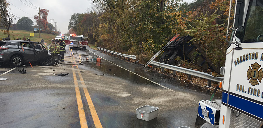 Scene of fatal crash on Lancaster Pike in Hockessin (Photo: Delaware Free News)