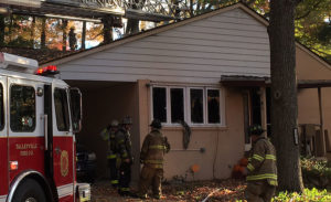 Fire heavily damaged home on Athens Road in Green Acres development. (Photo: Delaware Free News)