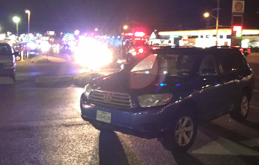 Scene of fatal pedestrian collision on Kirkwood Highway east of Duncan Road. (Photo: Delaware Free News)