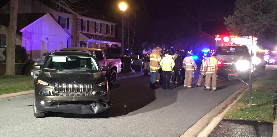 Woman was struck by a Jeep SUV that drifted down a driveway in Mendenhall Village neighborhood. (Photo: Delaware Free News)