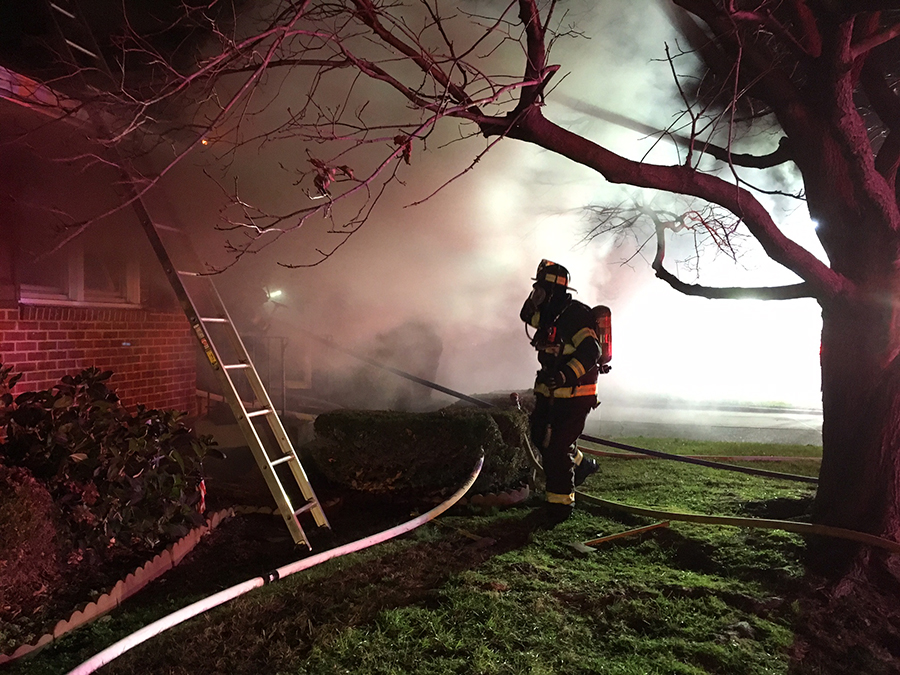 Fire heavily damaged spit-level home in 400 block of Mary Ann Drive in Middleboro Manor. (Photo: Delaware Free News)
