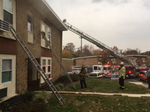 Fire scene at Silver Spring Apartments (Photo: Delaware Free News)