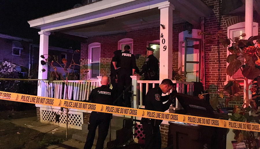 Wilmington police investigate home invasion shooting in the 400 block of W. 25th St. (Photo: Delaware Free News)