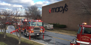 Several fire companies responded to blaze at Macy's Department Store in Concord Mall. (Photo: Delaware Free News)