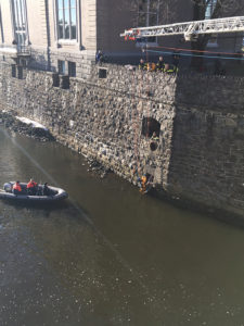 Teenager is rescued from drainage tube by Wilmington firefighter. (Photo: Delaware Free News)