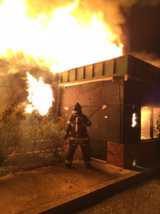 Fire destroyed former Pike Creek Bowling Center and Charcoal Pit restaurant building. (Photo: Delaware Free News)