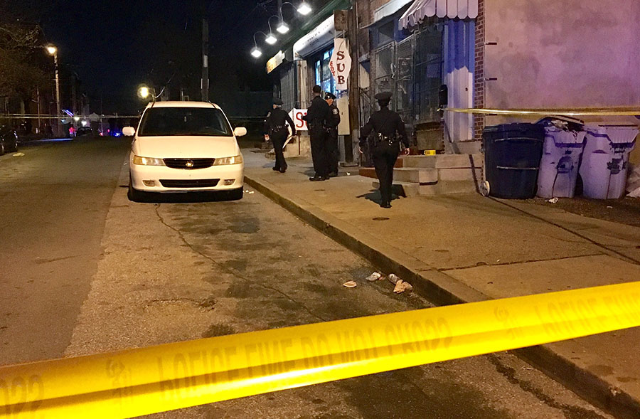 Wilmington police investigate shooting of a man at Seventh and West streets. (Photo: Delaware Free News)