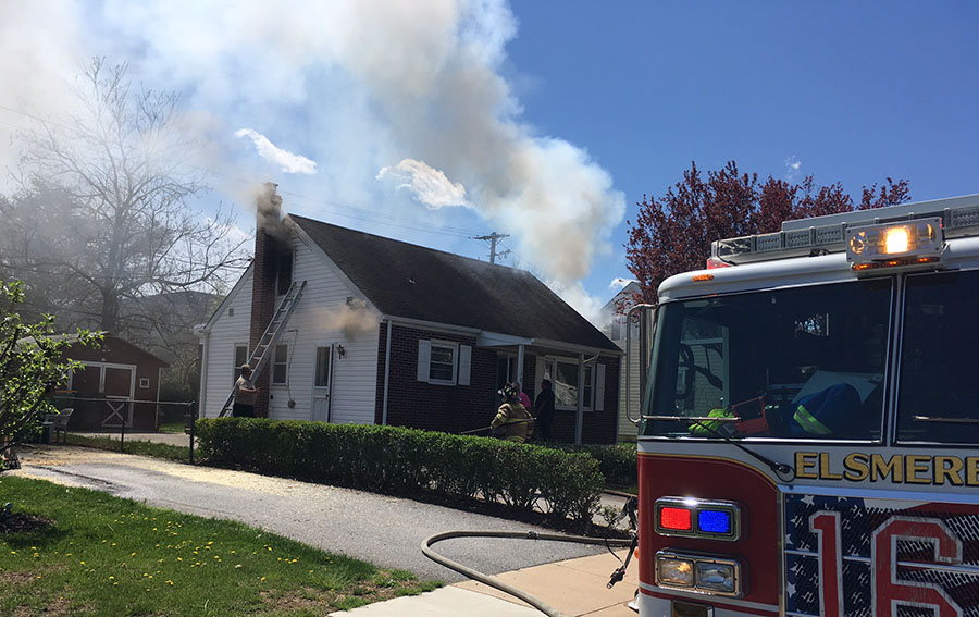 Fire broke out at 18 Rigdon Road in Elsmere. (Photo: Delaware Free News)