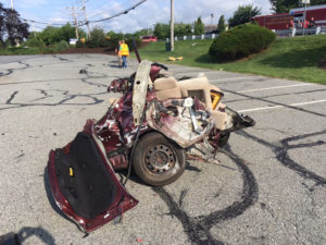 Two vehicles collided on Chapman Road at University Plaza shopping center. (Photo: Delaware Free News)