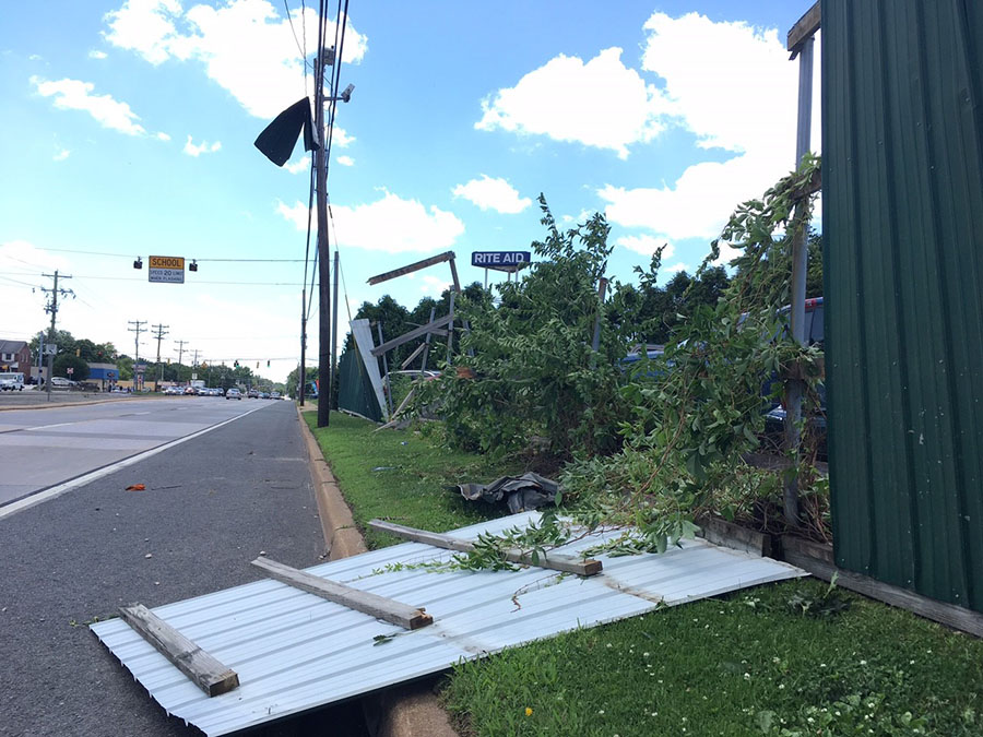 Storm damage near New Castle (Photo: Delaware Free News)