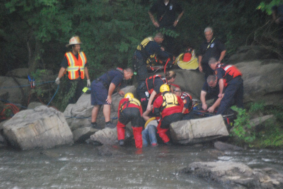 A man in distress in the Brandywine was rescued by Wilmington firefighters. (Photo: Delaware Free News)