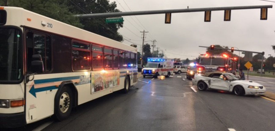 Crash involving a DART bus happened on Route 273 at Edinburgh Drive. (Photo: Delaware Free News)