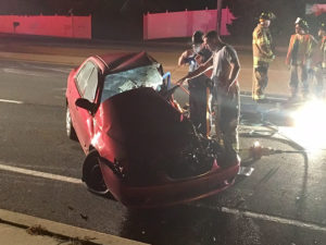 Scene of fatal crash at Limestone Road (Route 7) and New Linden Hill Road. (Photo: Delaware Free News)