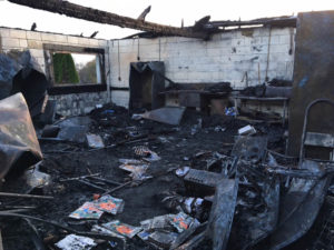 Fire destroyed concession stand used by Stanton-Newport Little League. (Photo: Delaware Free News)