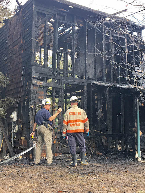 Fire hit home in the 300 block of Vandyke Greenspring Road, southwest of Townsend. (Photo: Delaware Free News)