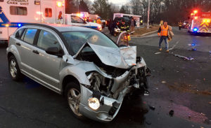 DART bus collided with car on Lancaster Pike at Barley Mill Plaza. (Photo: Delaware Free News)