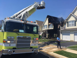 Fire heavily damaged home in the Willow Grove Mill Townhouse community in Middletown. (Photo: Delaware Free News)