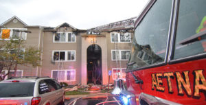 Fire damaged 24 units at the Fox Run apartment complex in Glasgow. (Photo: Delaware Free News)