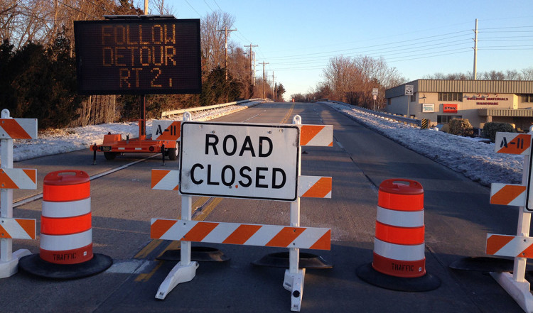 Elsmere bridge closed