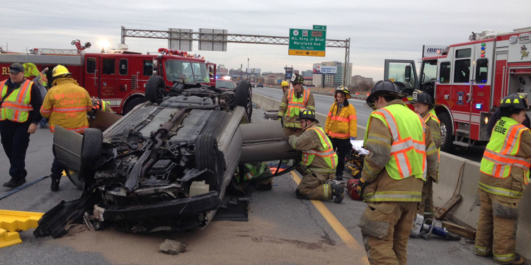 Crash on I-95 near Wilmington, Delaware