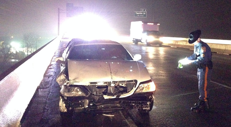 Accident scene on the Christina River Bridge