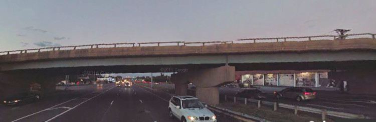 Route 141 bridge over U.S. 13 near New Castle