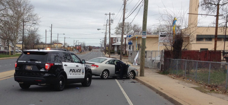 Accident scene at Vandever Avenue and Northeast Boulevard (Photo: Delaware Free News)